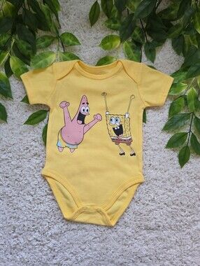 Baby Boy Spongebob Square Pants Onesie (9-12 Months)
